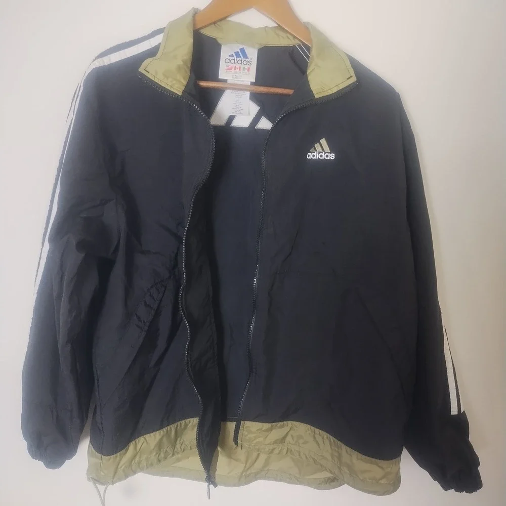 Vintage‎ Adidas Track Jacket Medium Windbreaker Full Zip Sporty